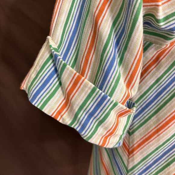 vintage 70s Donnykenny Stripe  Boat Neck Top size Large - Picture 4 of 6